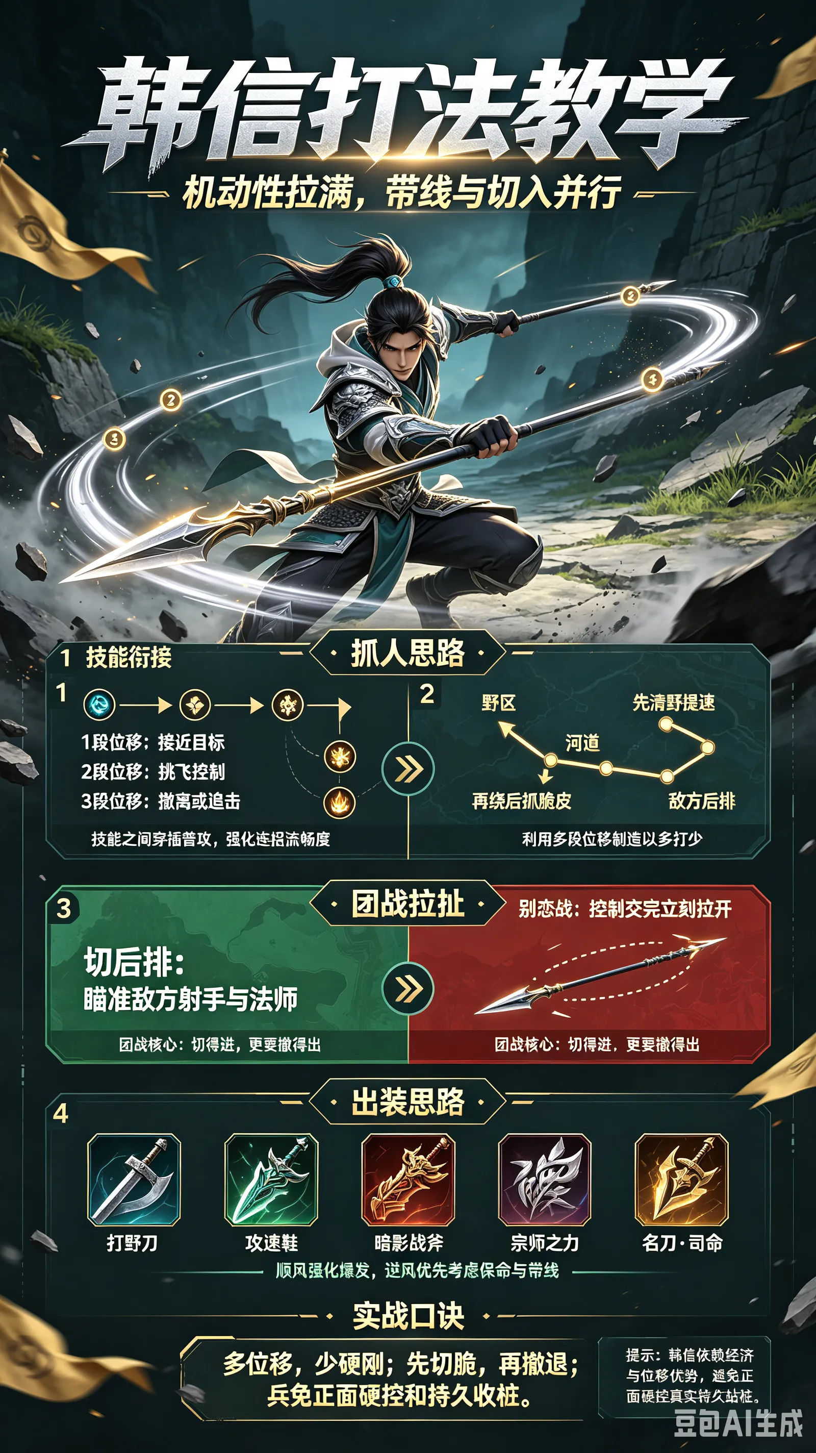 王者荣耀韩信打法教学_王者荣耀韩信最强出装(图1) 王者荣耀韩信打法教学_王者荣耀韩信最强出装(图1)