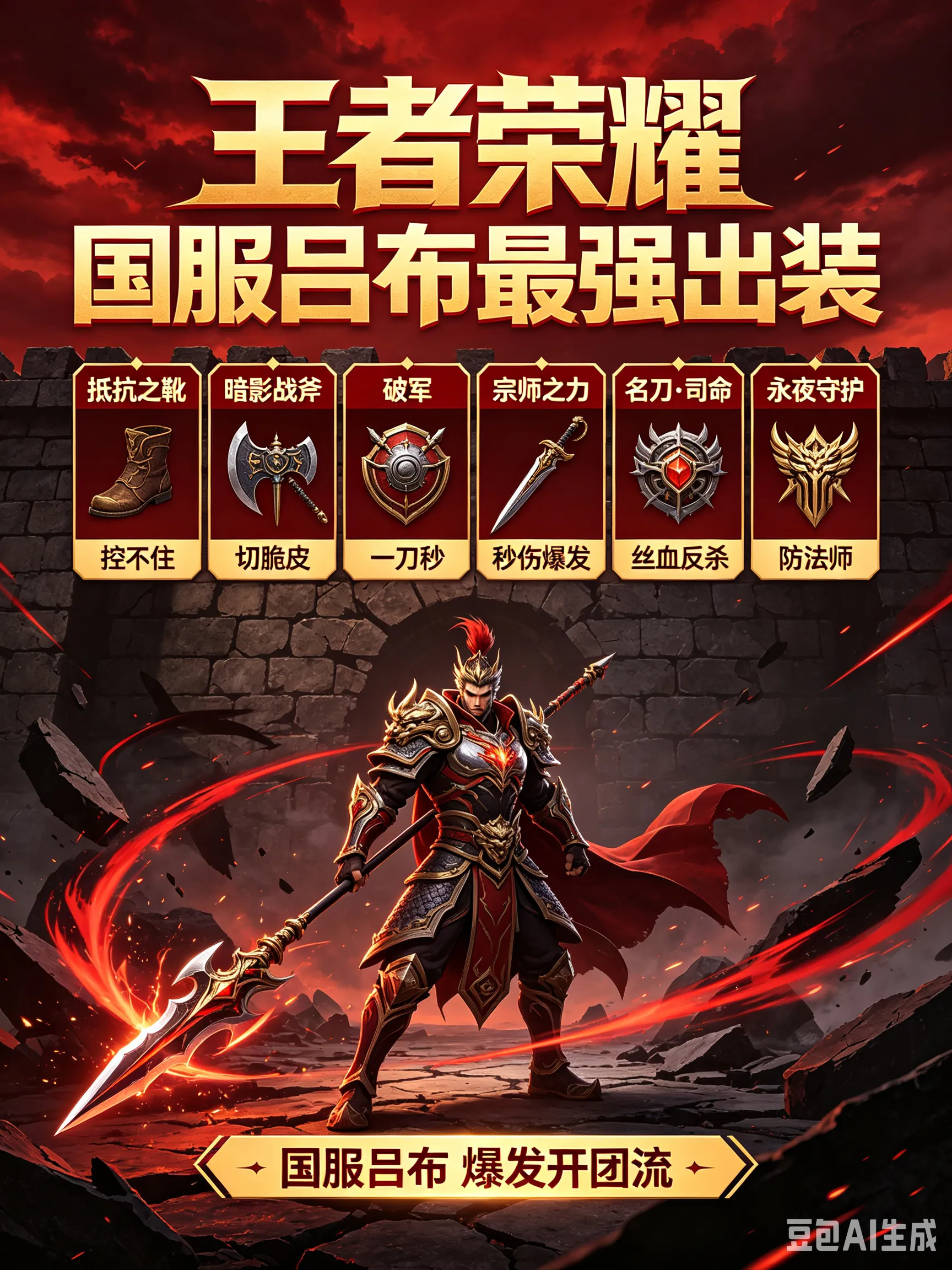 王者荣耀国服吕布最强出装_王者荣耀国服吕布需要多少战力(图1)