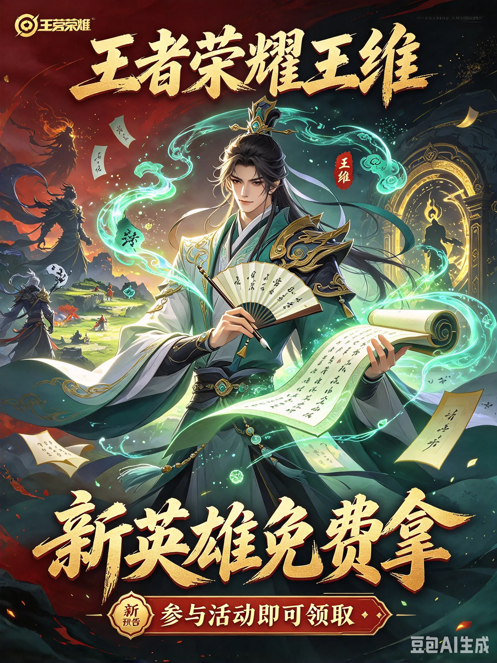 王者荣耀王维 新英雄免费拿(图1)