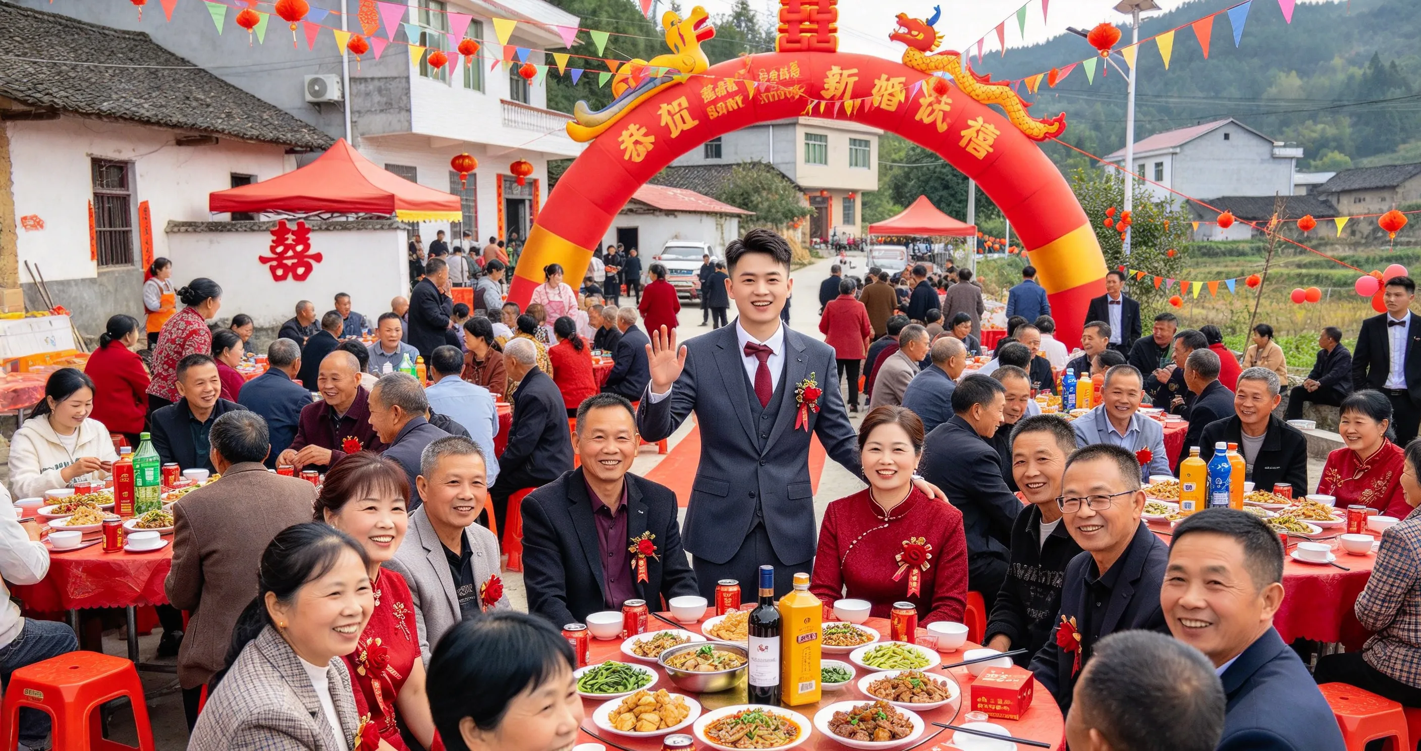 小伙结婚邀全国网友吃席:来了130多人