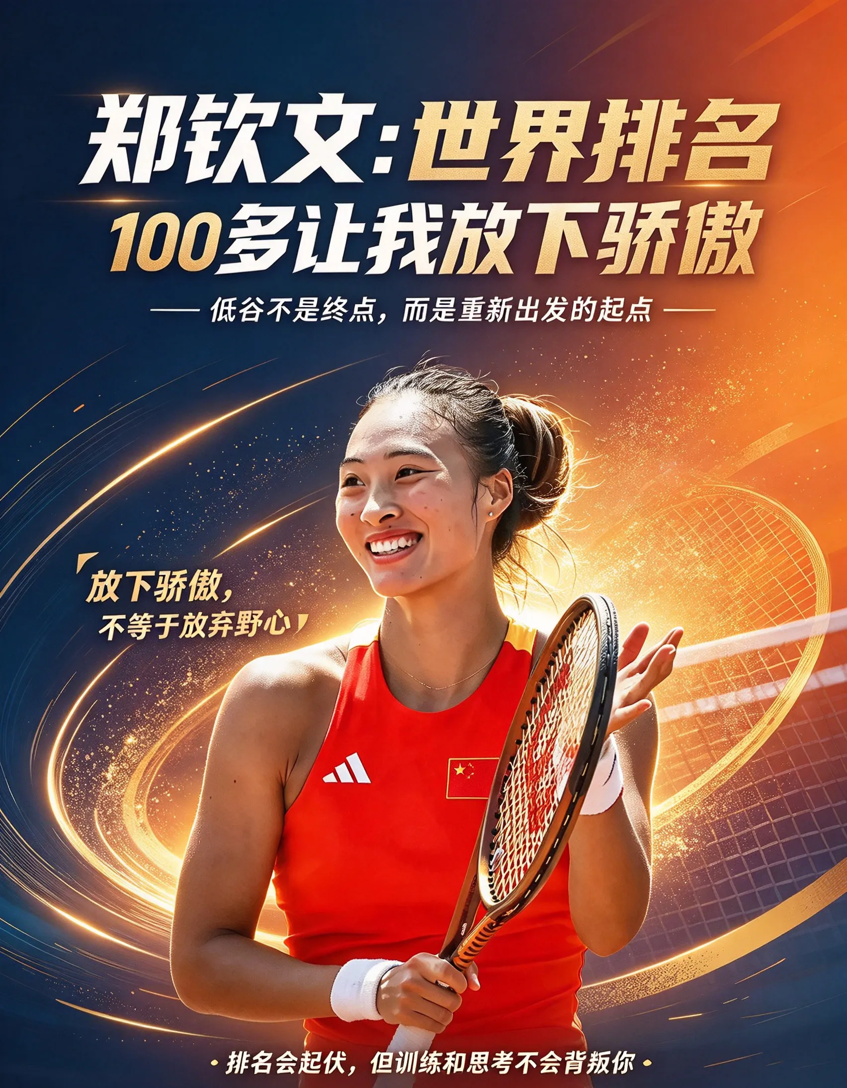 郑钦文:世界排名100多让我放下骄傲(图1)