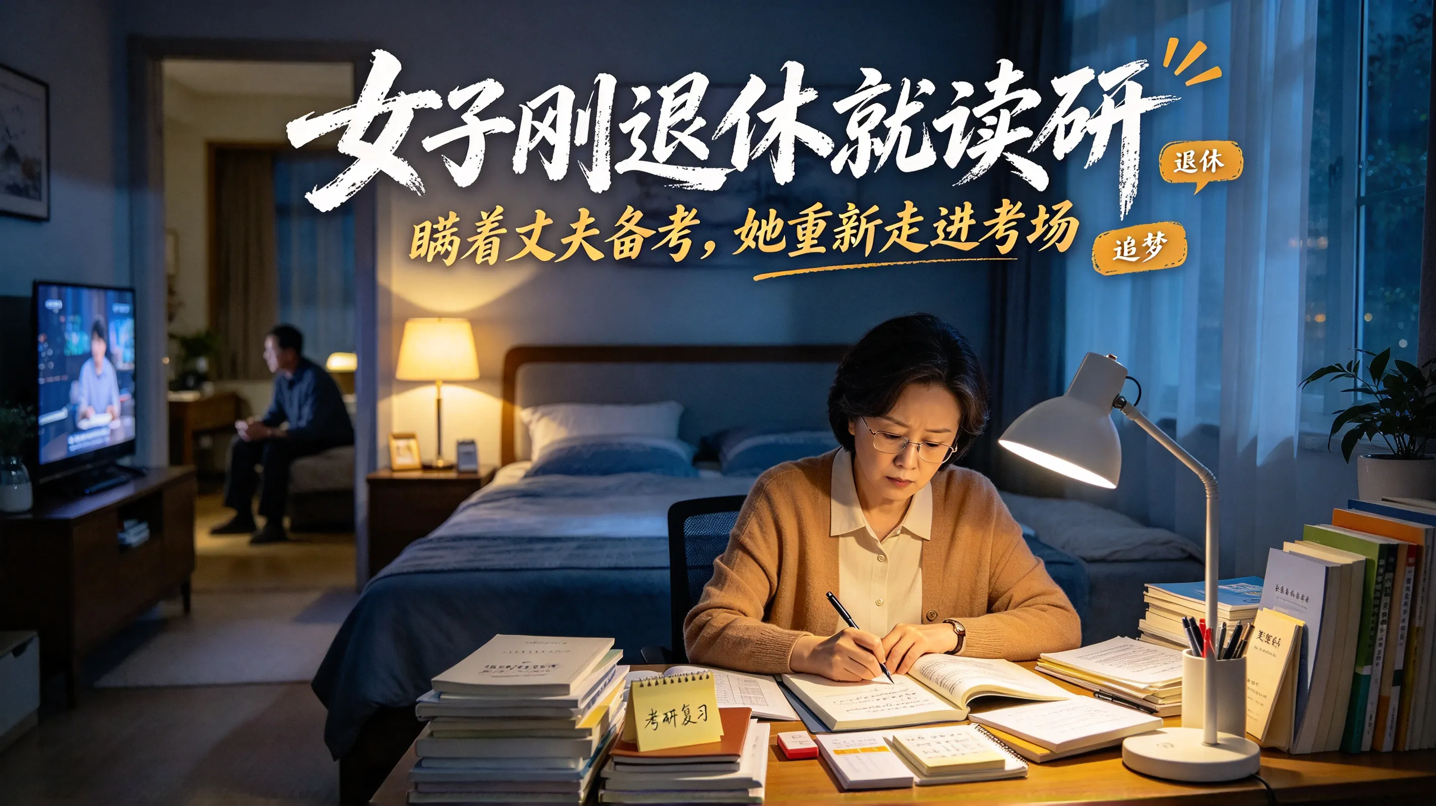 女子刚退休就读研:瞒着丈夫备考